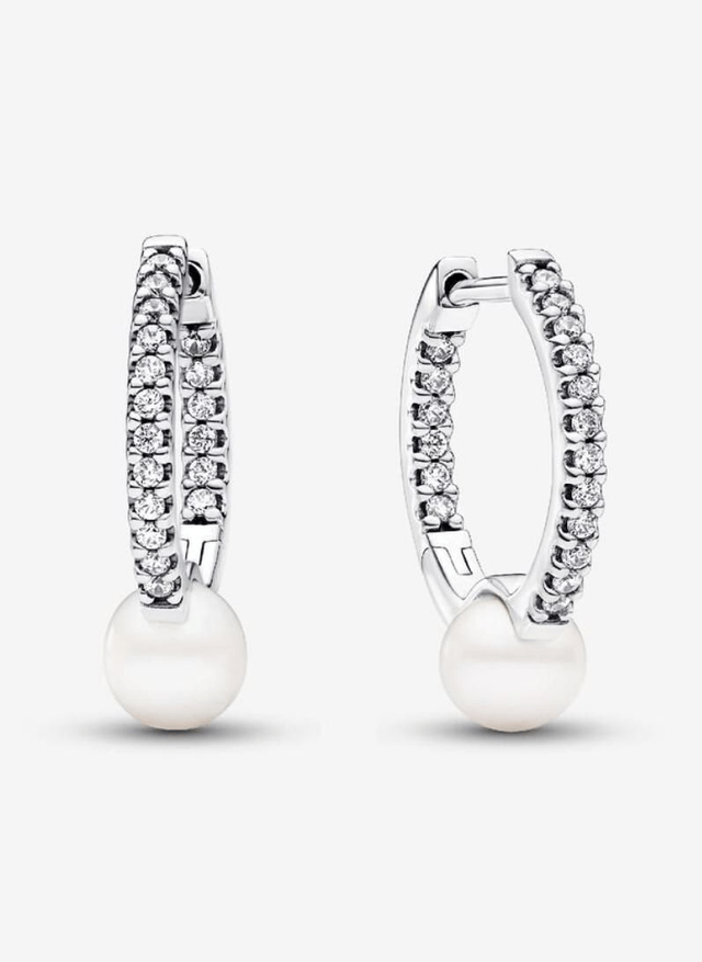 Créoles Perle de Culture d'Eau Douce Traitée & Pavé
Argent 925/1000e