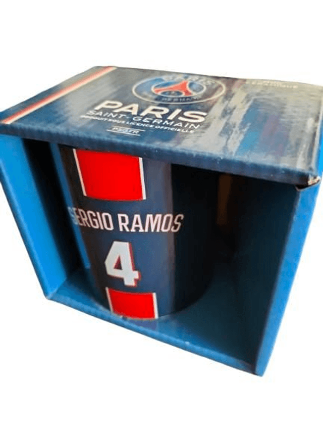 PSG Mug  collector Sergio Ramos bleu