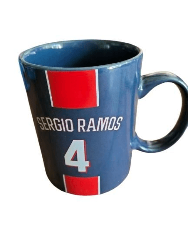 PSG Mug  collector Sergio Ramos bleu