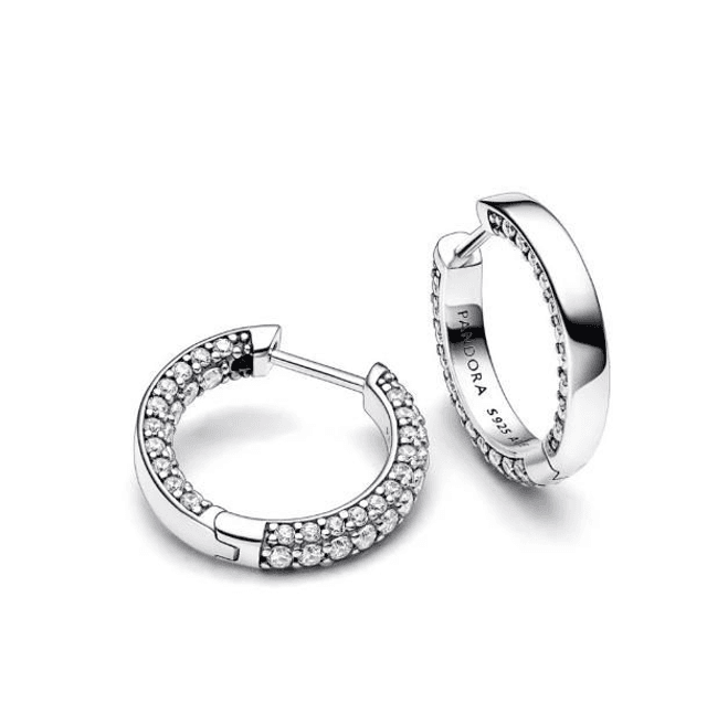 Boucles D&#039;Oreilles Créoles Pandora Timeless en Argent et Oxyde de Zirconium 