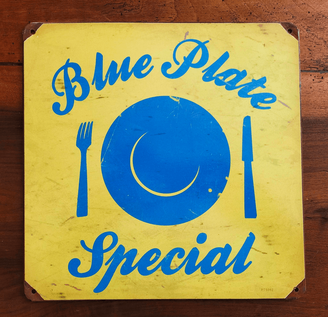 Plaque métal Tôle épaisse/ Blue plate / aspect vintage / occasion T.B.E