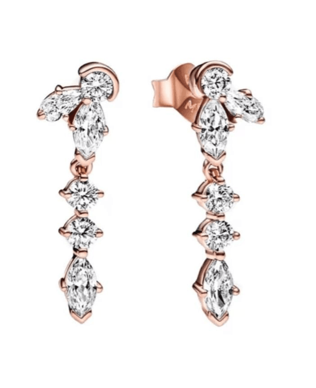 Boucles D&#039;Oreilles Pendantes Pandora Timeless en Plaqué Or et Oxyde de Zirconium