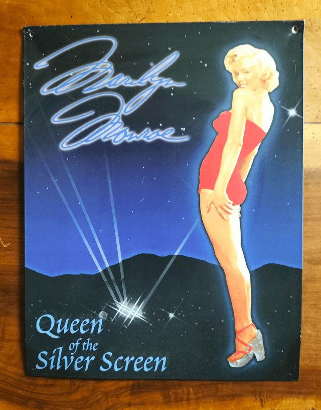 Plaque metal Marilyn Monroe / occasion B.E