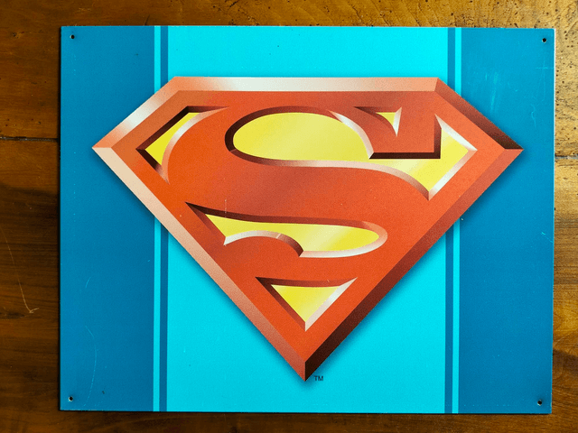 plaque metal Superman / occasion B.E